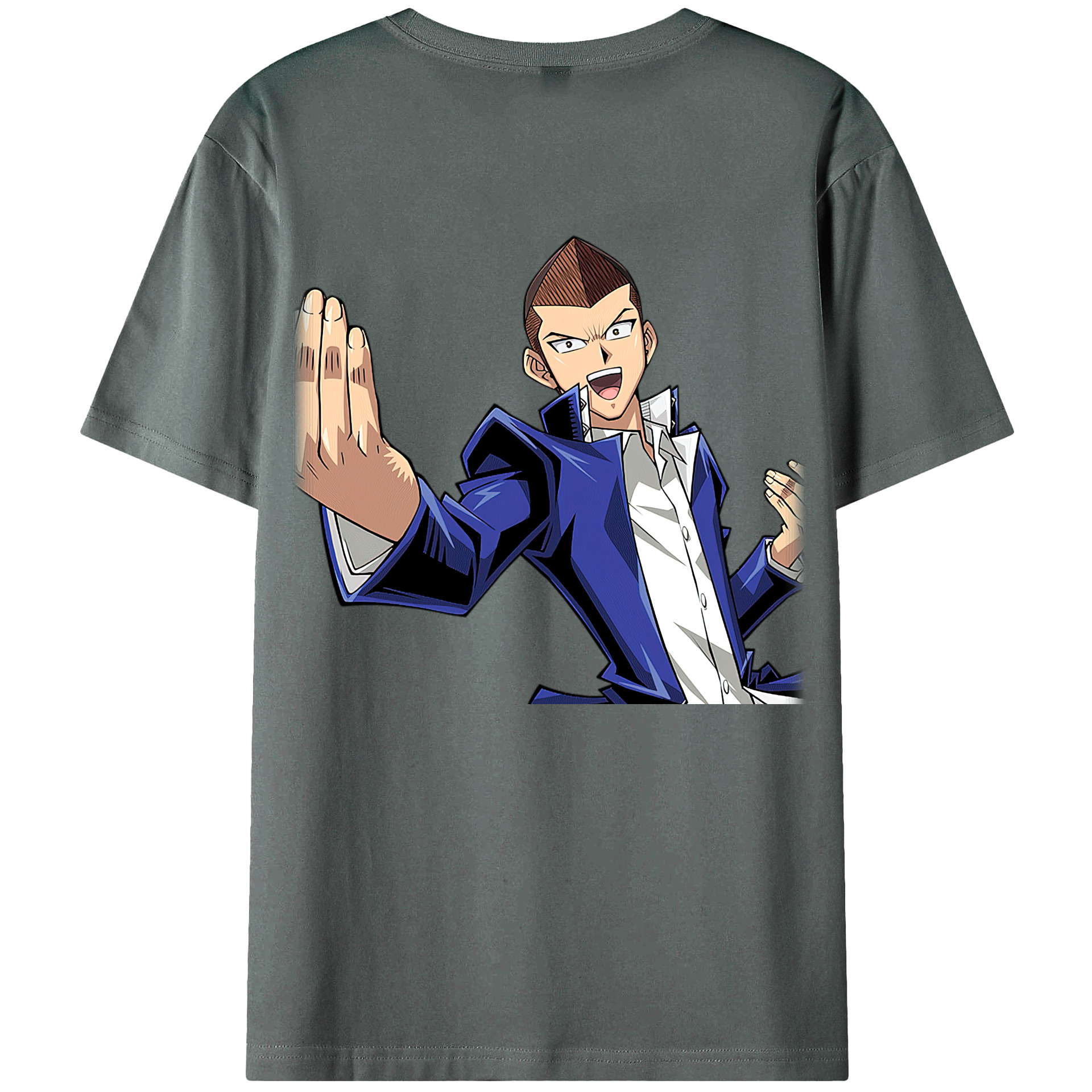 （画像用） 遊☆戯☆王 Yu-Gi-Oh! 綿100％ メンズ半袖Tシャツ（バックプリント） 通気性